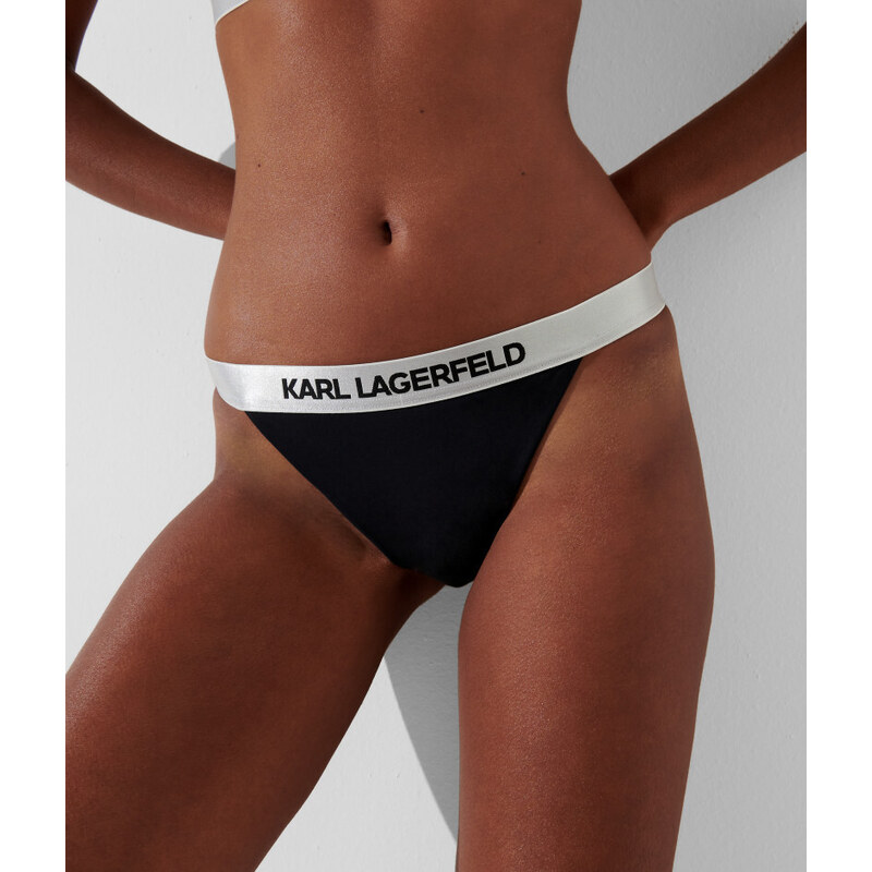 PLAVKY KARL LAGERFELD LOGO BIKINI BOTTOM W/ ELASTIC