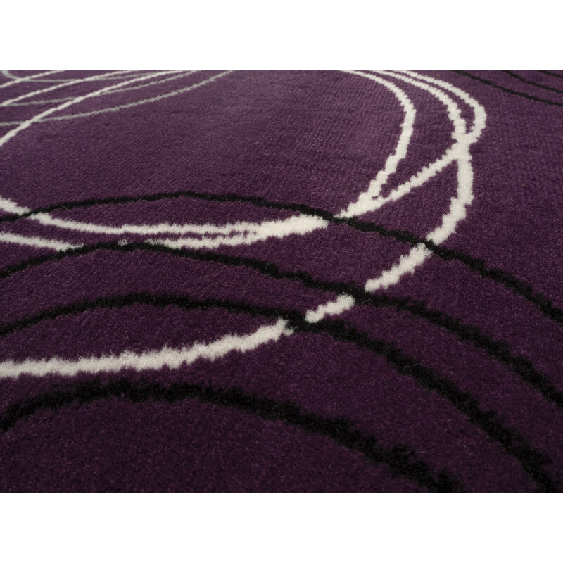 Alfa Carpets Kusový koberec Kruhy lila - 160x230 cm