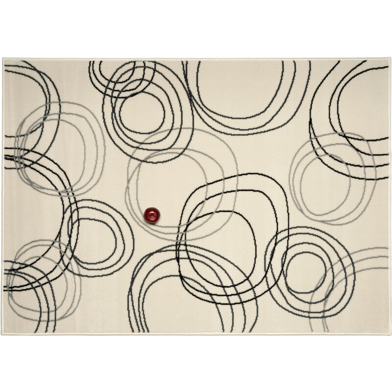 Alfa Carpets Kusový koberec Kruhy cream - 160x230 cm