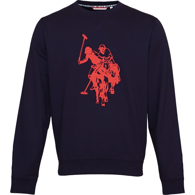 U.S. POLO ASSN. Mikina námořnická modř / červená