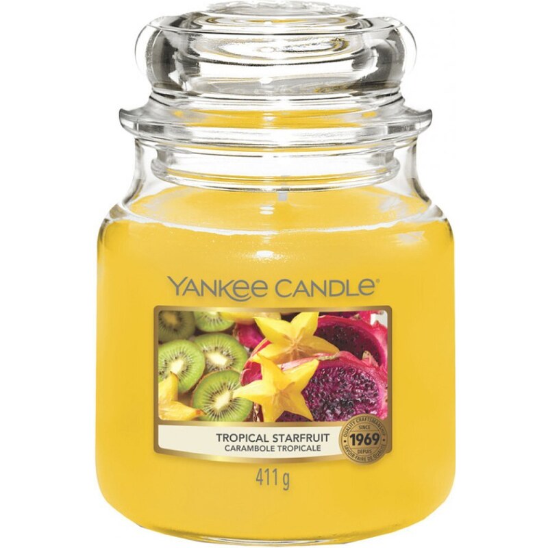 Yankee Candle vonná svíčka Classic ve skle střední Tropical Starfruit