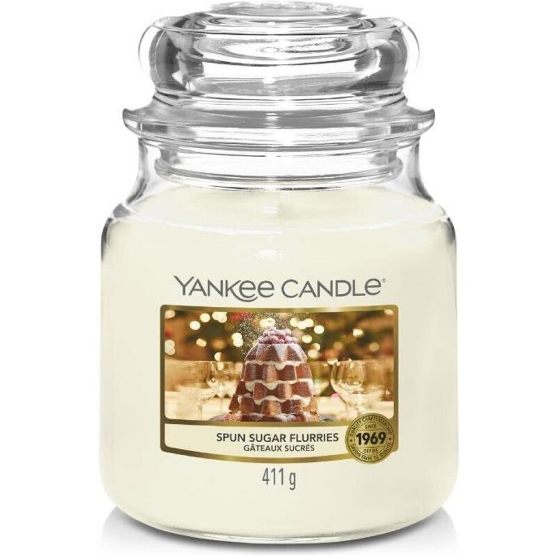 Yankee Candle vonná svíčka Classic ve skle střední Spun Sugar Flurries 411 g