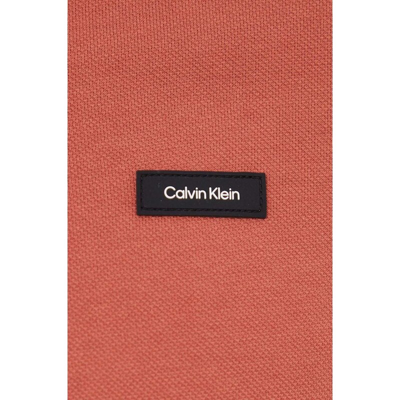 Polo tričko Calvin Klein oranžová barva