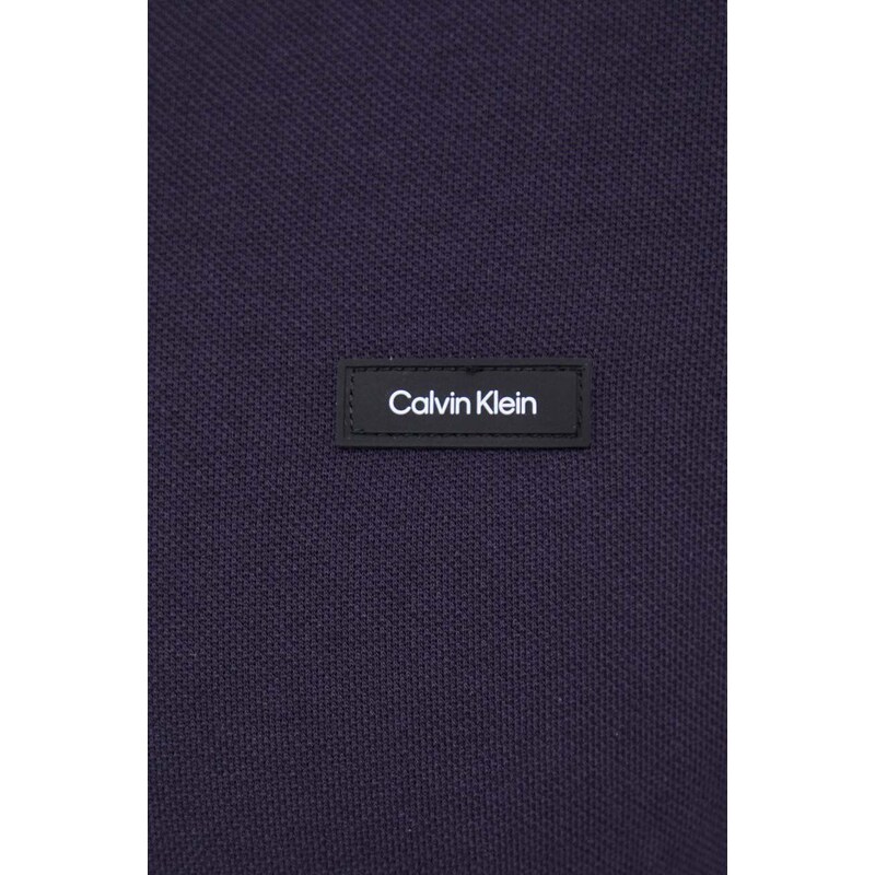 Polo tričko Calvin Klein tmavomodrá barva