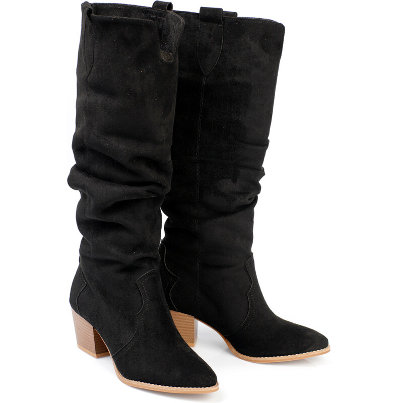 Capone Outfitters Women's Above Knee Pointed Toe Heeled Boots