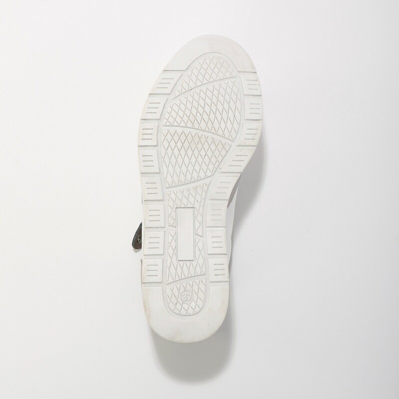 Blancheporte Sneakers s tkaničkami a zipem, kůže režná 36