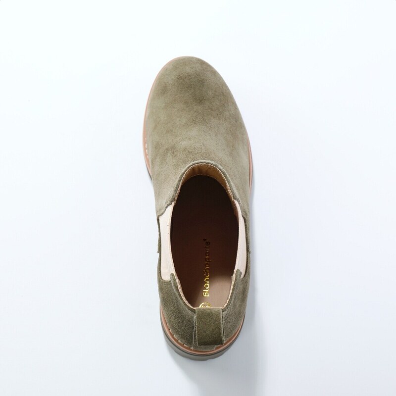 Blancheporte Kotníkové boty chelsea s bočními pruženkami khaki 38