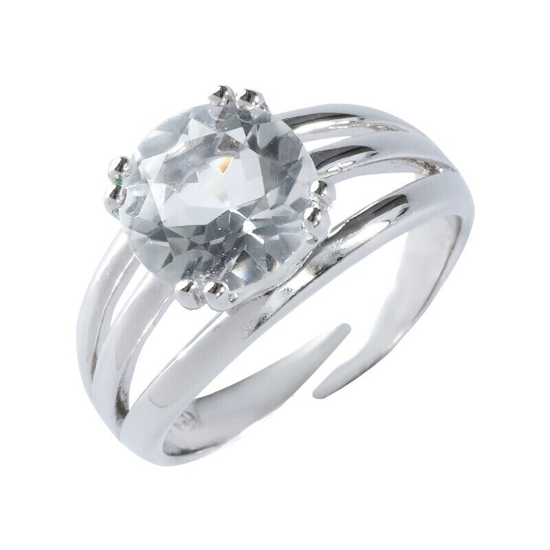 Blancheporte Stříbrný nastavitelný prsten s křišťálem stříbrná