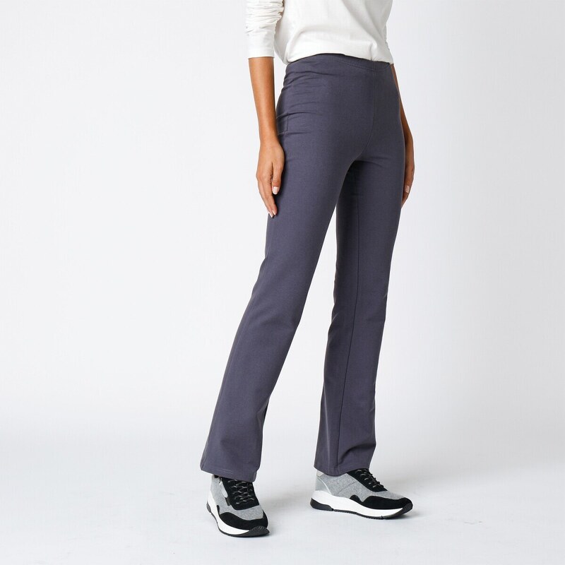 Blancheporte Hřejivé bootcut legíny z česaného moltonu antracitová 88648628