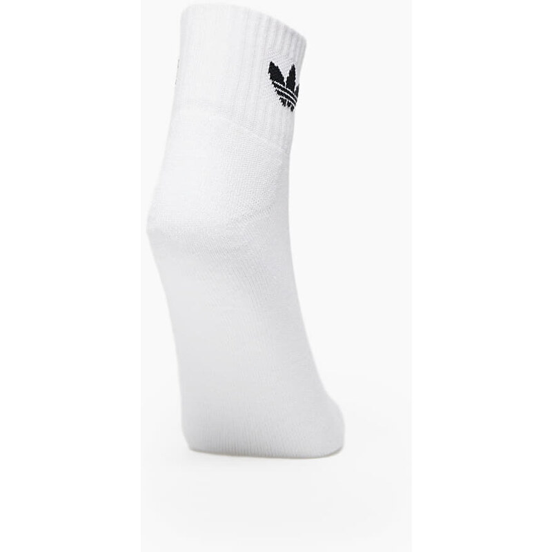 Pánské ponožky adidas Originals Mid Ankle Sock 3-Pack White/ Medium Grey Heather/ Black