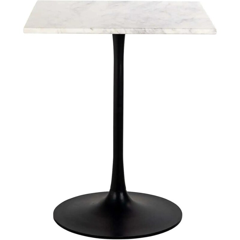 Bílý mramorový bistro stolek Richmond Carlten 65 x 65 cm