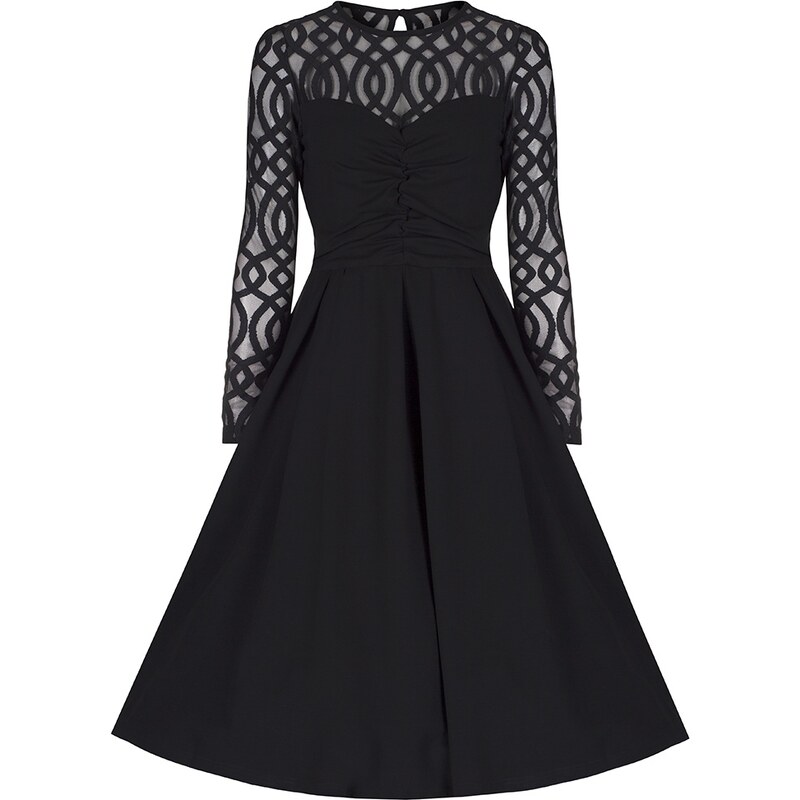 Lindy Bop retro dámské šaty Maeve swing černé velikosti: 36