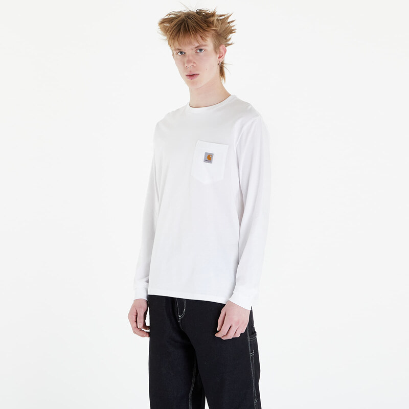 Tričko Carhartt WIP Long Sleeve Pocket T-Shirt UNISEX White L
