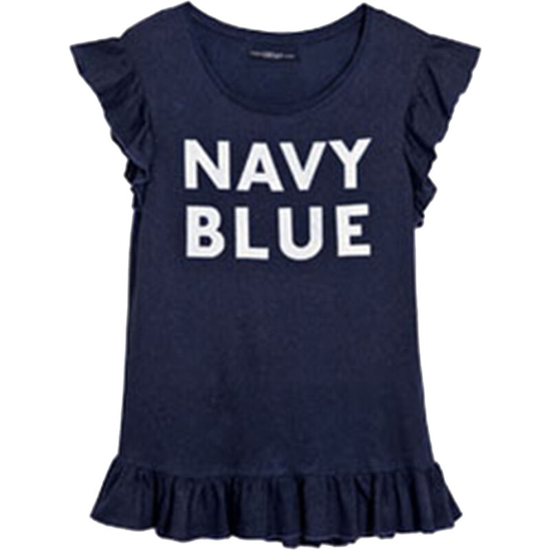 Venca Originální volánové tričko "Navy blue" modrá