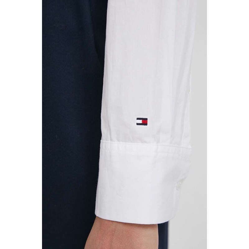 Košile Tommy Hilfiger bílá barva, regular, s klasickým límcem