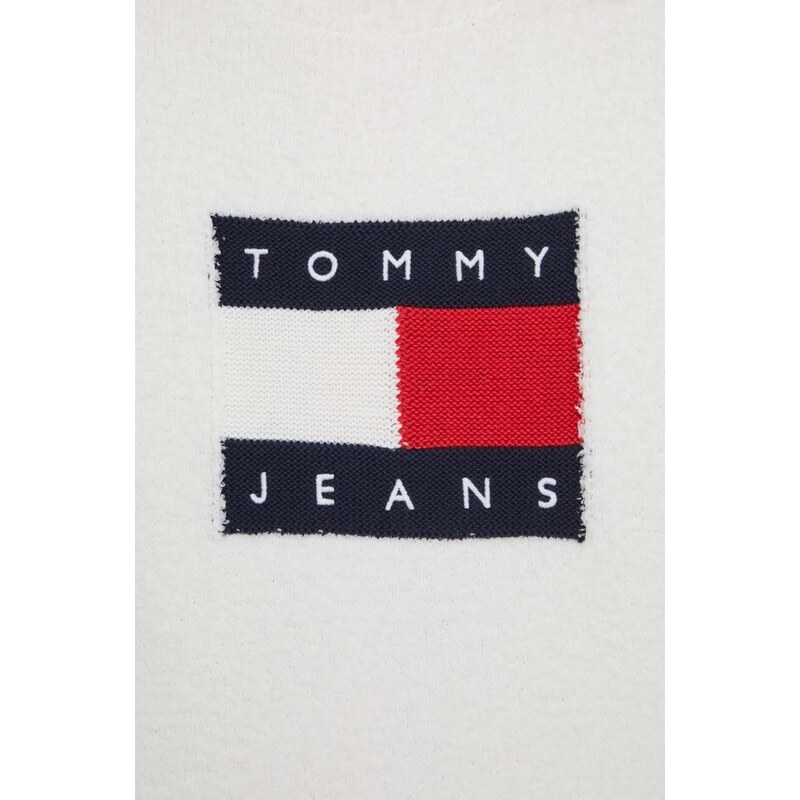 Svetr Tommy Jeans dámský, bílá barva