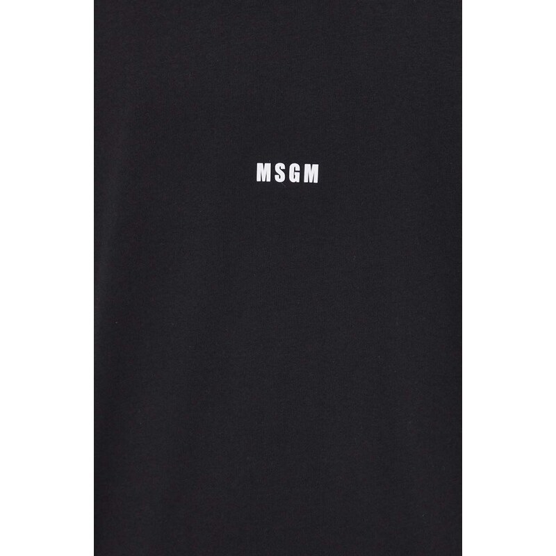 Bavlněné tričko MSGM černá barva