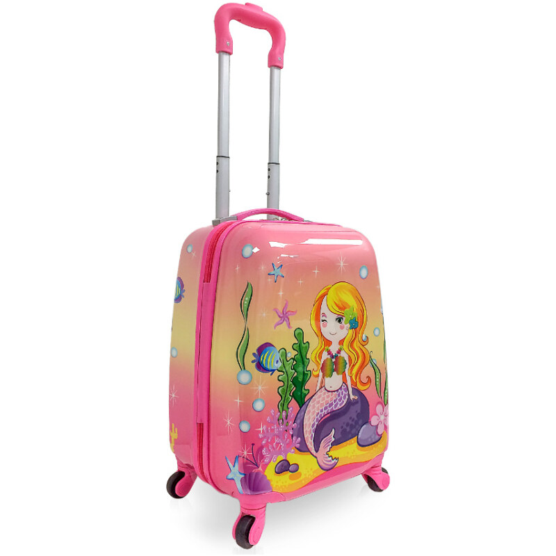TUCCI Kids 4w dětský cestovní kufr 45 cm Goldy Mermaid