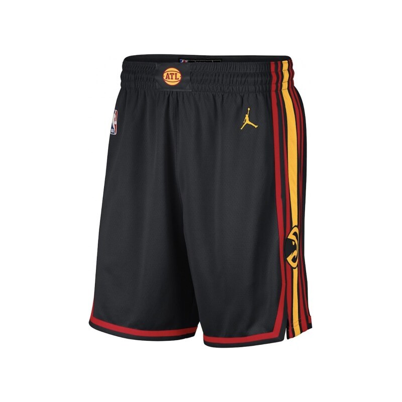 Dětské Jordan Atlanta Hawks Statement Shorts / Černá, Žlutá / L