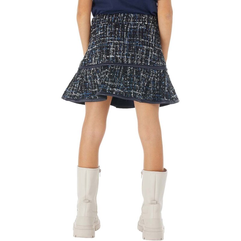 Dětská sukně Guess tmavomodrá barva, mini, áčková