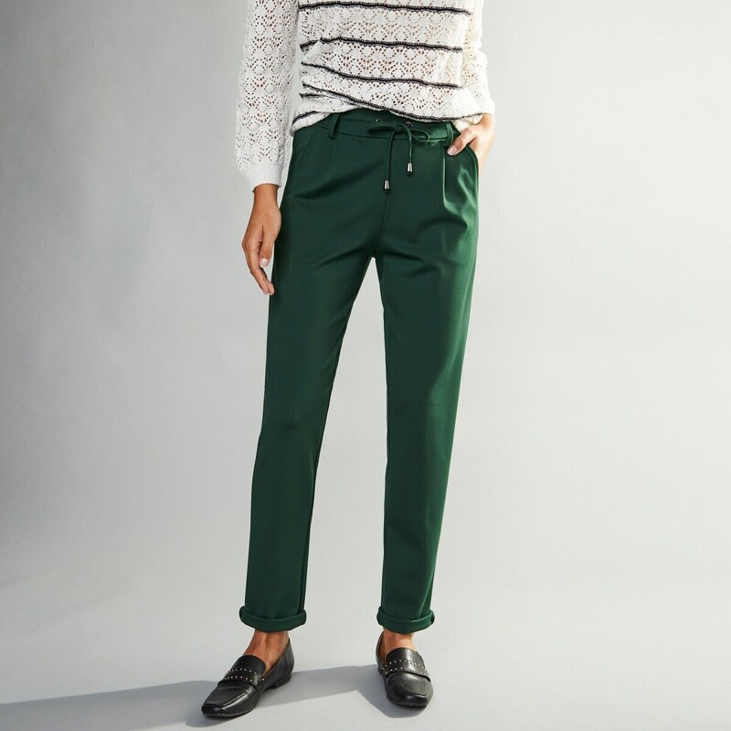 Blancheporte Chino kalhoty z úpletu Milano smaragdová 48