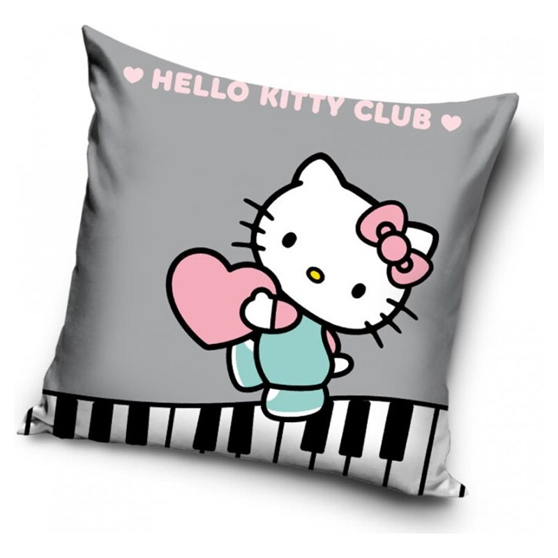 Carbotex Povlak na polštářek 40x40 cm - Hello Kitty Love piano