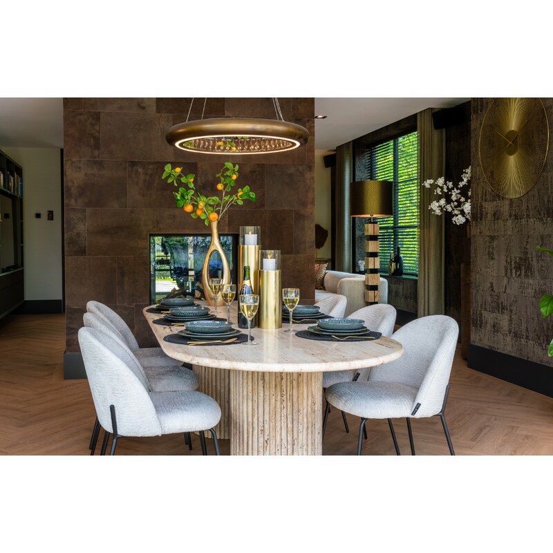 Béžový kamenný jídelní stůl Richmond La Cantera 240 x 110 cm