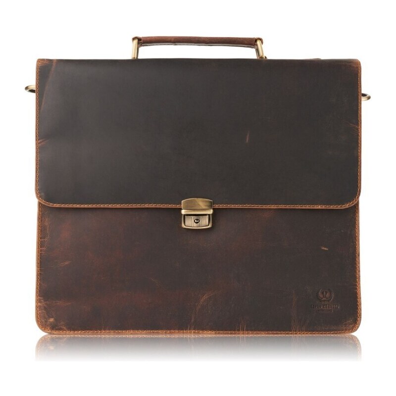 Kožená pánská Vintage taška Paolo Peruzzi T-96