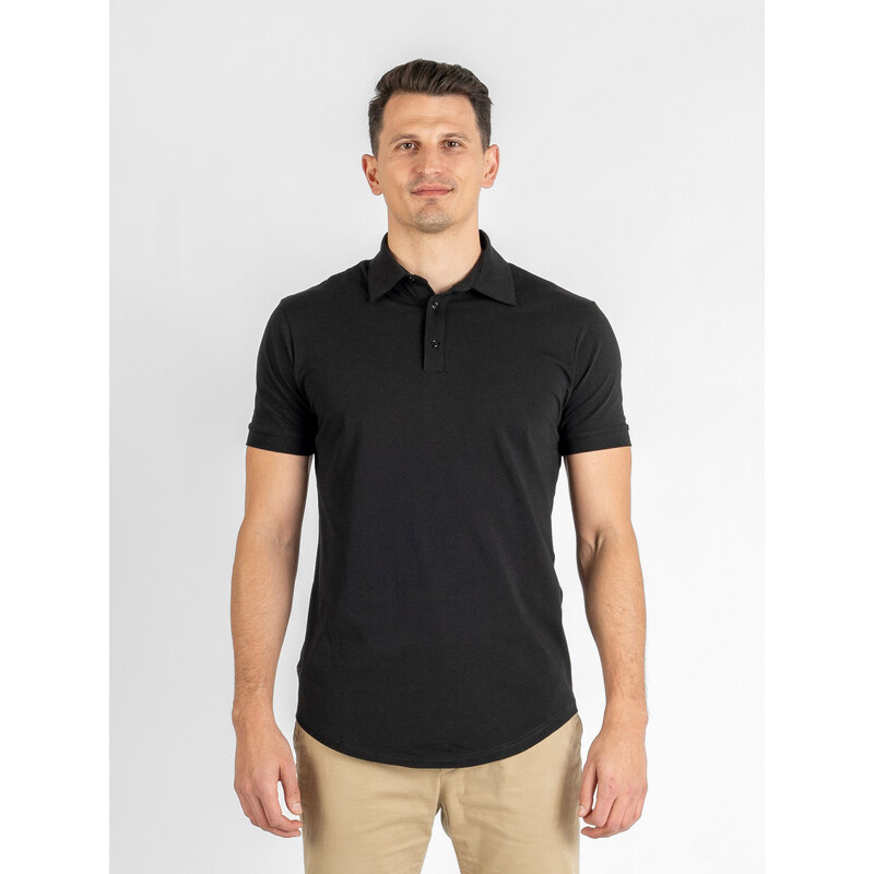 TallGuys Pánská prodloužená polokošile | Deep black