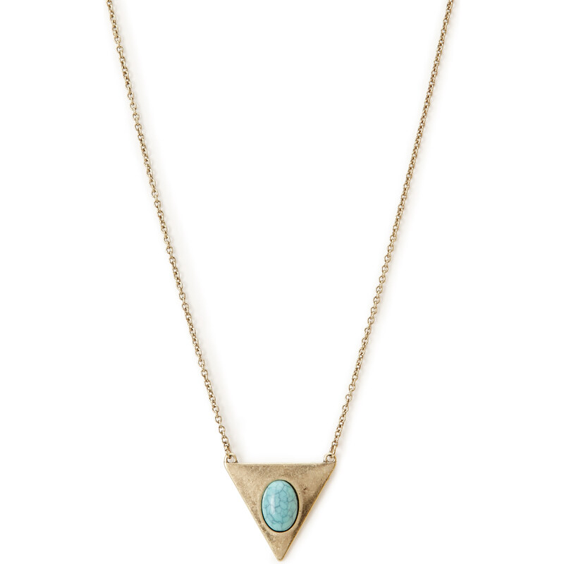 Forever 21 Antiqued Faux Turquoise Necklace