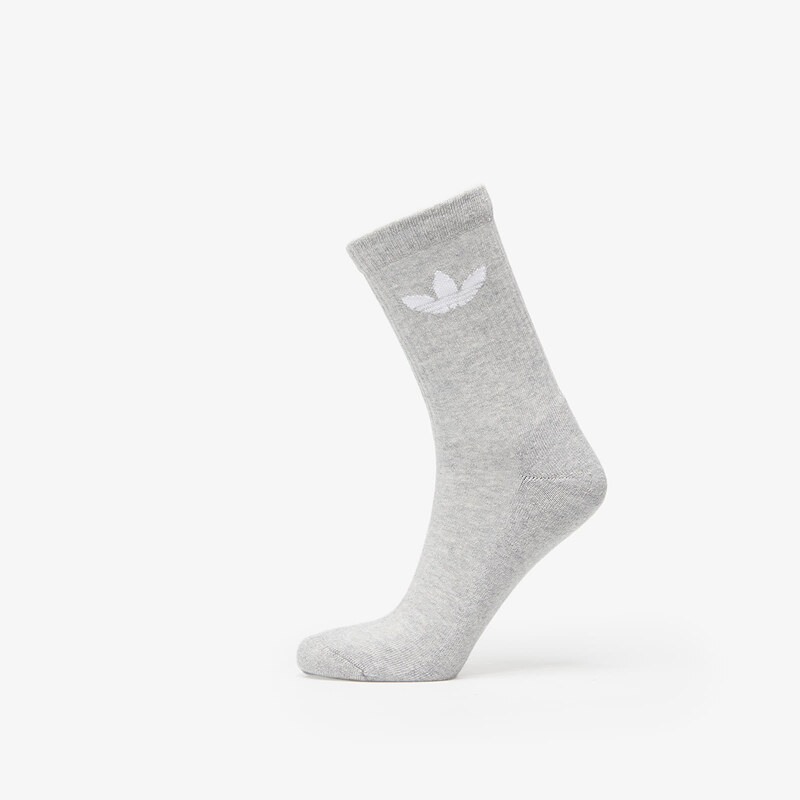 adidas Originals Pánské ponožky adidas Trefoil Cushion Crew Sock 6-Pack Black/ White/ Medium Grey Heather