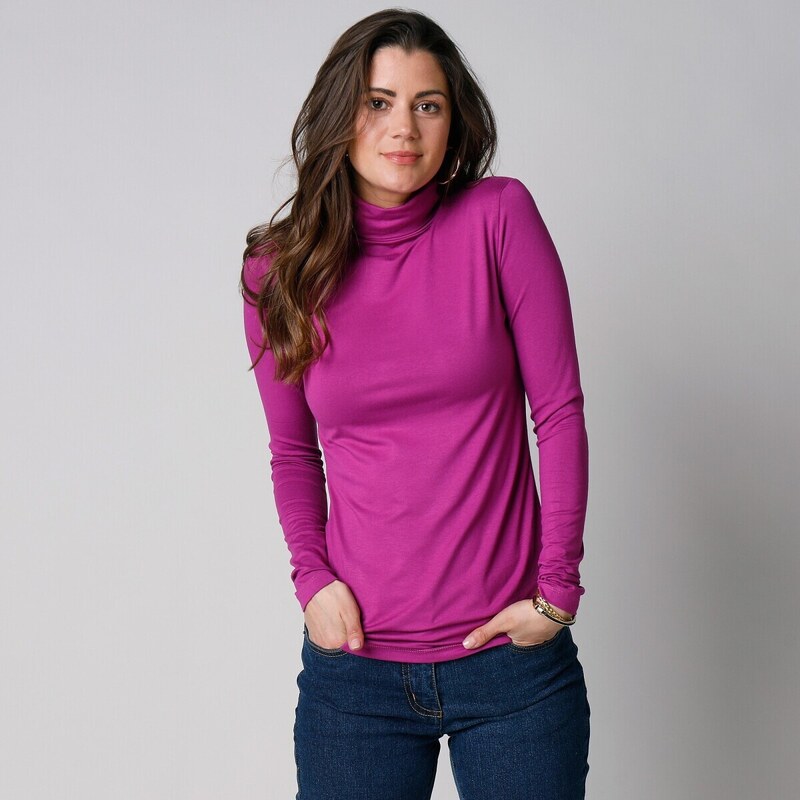 Blancheporte Rolákové tričko purpurová 56