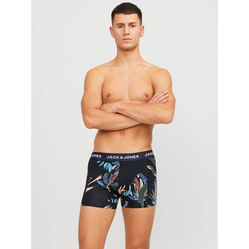 JACK & JONES Boxerky 'Louis' námořnická modř / zelená / černá / bílá