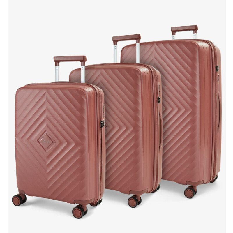 ROCK Infinity sada 3 cestovních kufrů TSA 54/64/73 cm Dusty Pink