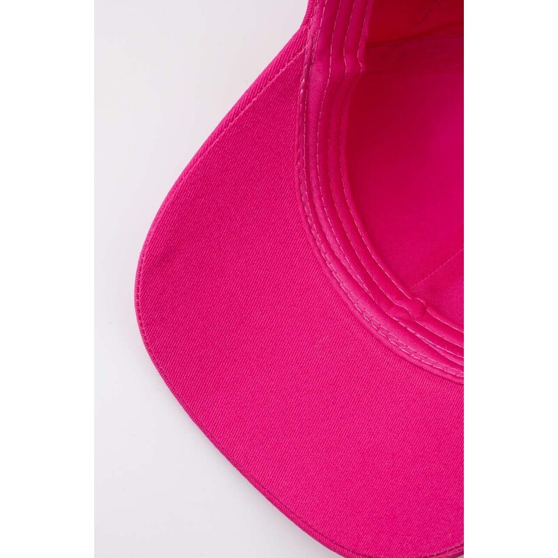 Bavlněná baseballová čepice Guess fialová barva, s aplikací, V4RZ03 WFKN0