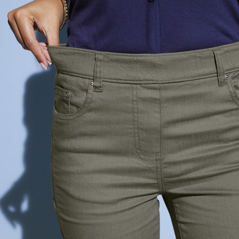Blancheporte Strečové kalhoty khaki 36