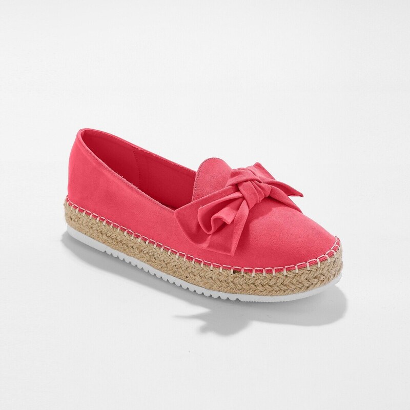Blancheporte Mokasíny espadrilky s mašlí korálová 88649578