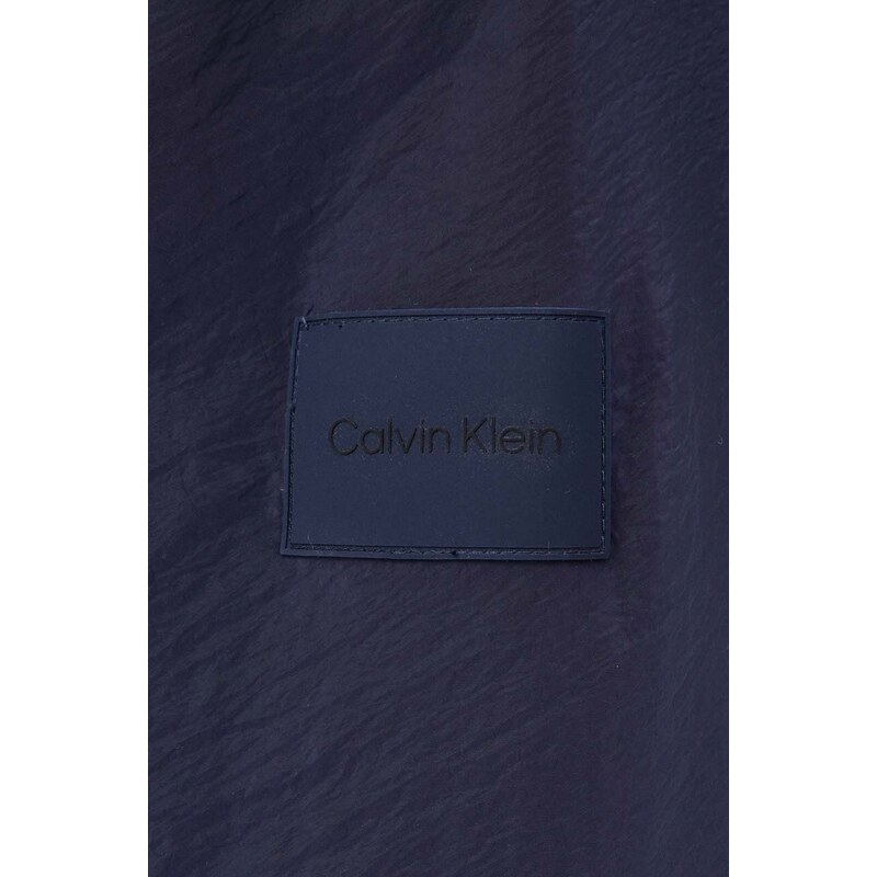 Bunda Calvin Klein pánská, tmavomodrá barva, přechodná