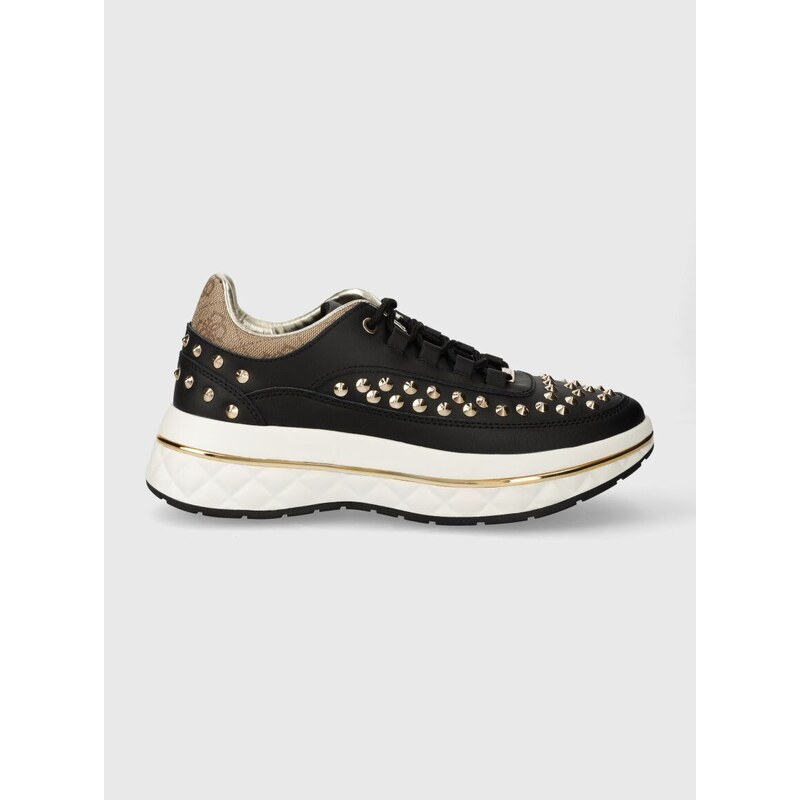 Kožené sneakers boty Guess KYRA černá barva, FLPKYR LEM12