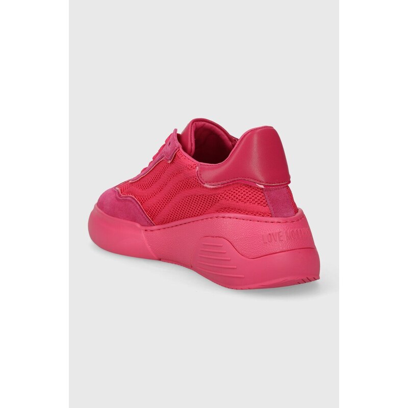 Sneakers boty Love Moschino růžová barva, JA15415G1IIY960B