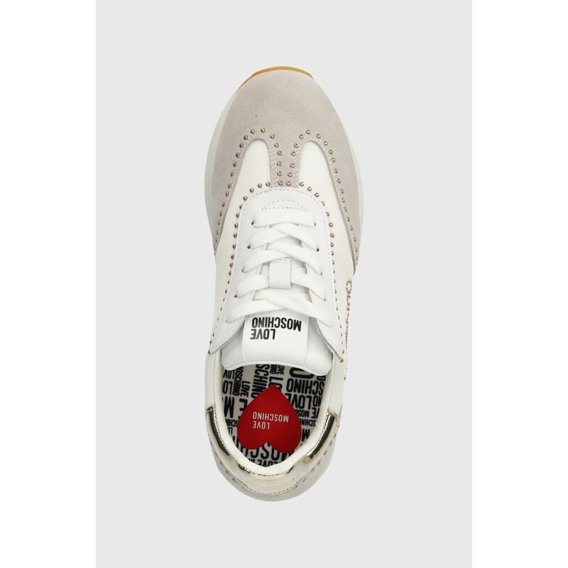 Sneakers boty Love Moschino bílá barva, JA15054G1IIND10A