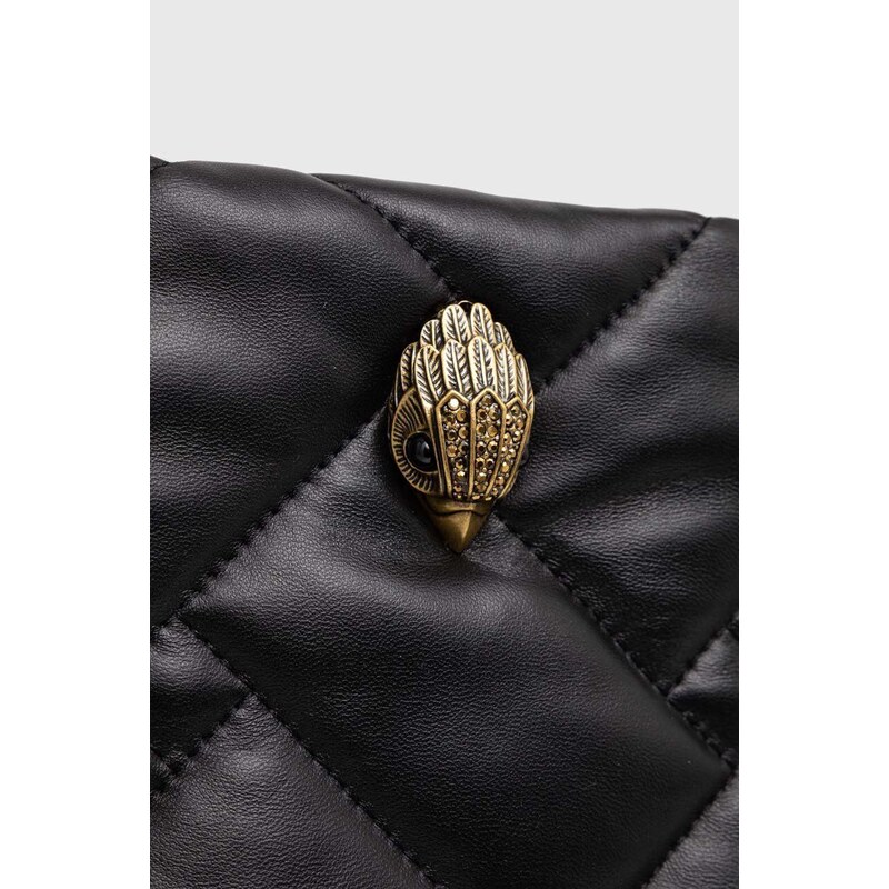 Kožená kabelka Kurt Geiger London černá barva