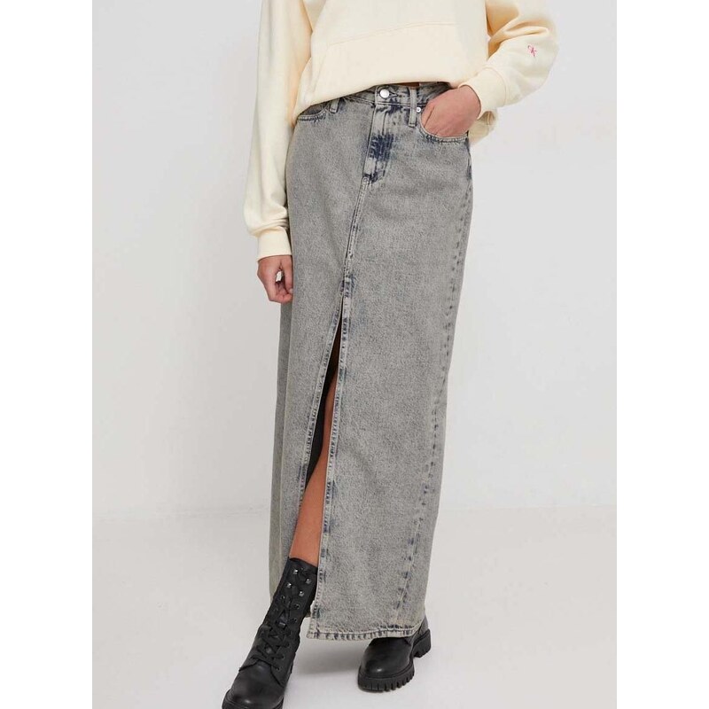 Džínová sukně Calvin Klein Jeans maxi