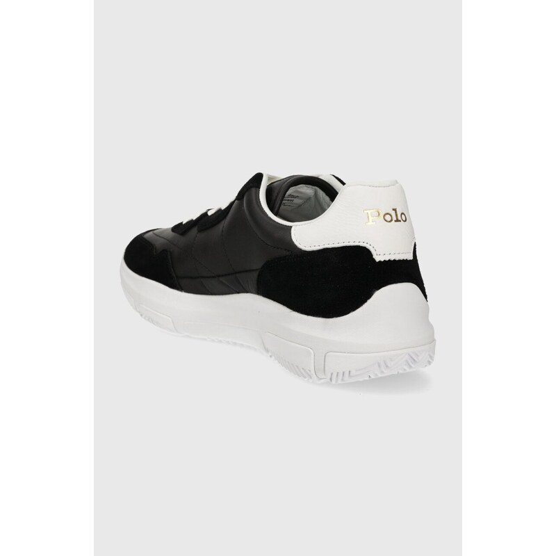 Kožené sneakers boty Polo Ralph Lauren Spa Racer100 černá barva, 809931239002