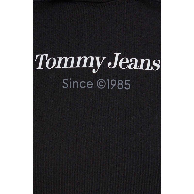 Šaty Tommy Jeans černá barva, mini, oversize