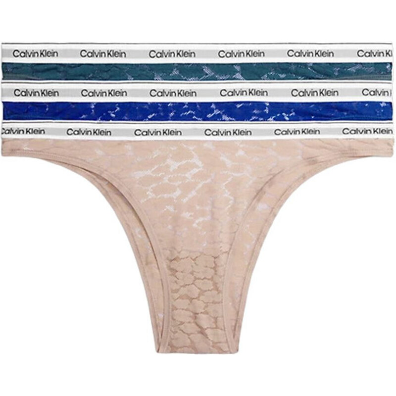 3PACK dámské kalhotky brazilky Calvin Klein vícebarevné