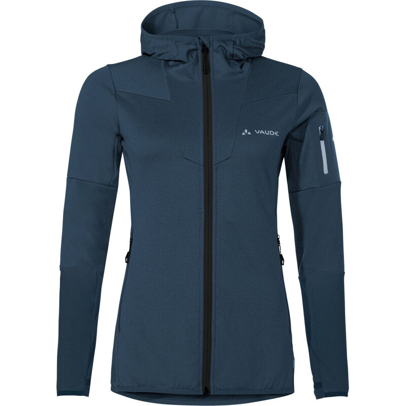 Vaude turistická mikina s kapucí Monviso Fleece, dámská, tmavě modrá 112727534