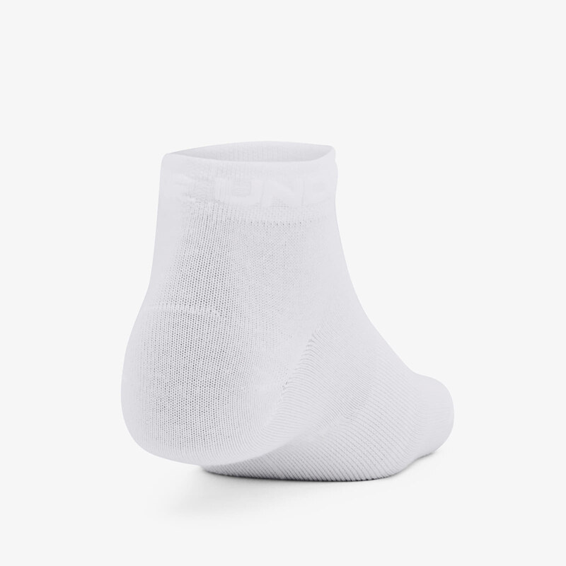 Pánské ponožky Under Armour Essential Low Cut Socks 3-Pack White