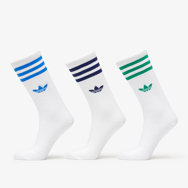 adidas Originals Pánské ponožky adidas High Crew Sock White/ Green/ Dark blue