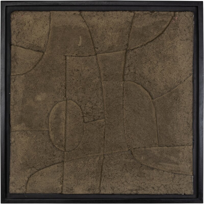 Hnědý abstraktní obraz Richmond Phoebe 96,5 x 96,5 cm